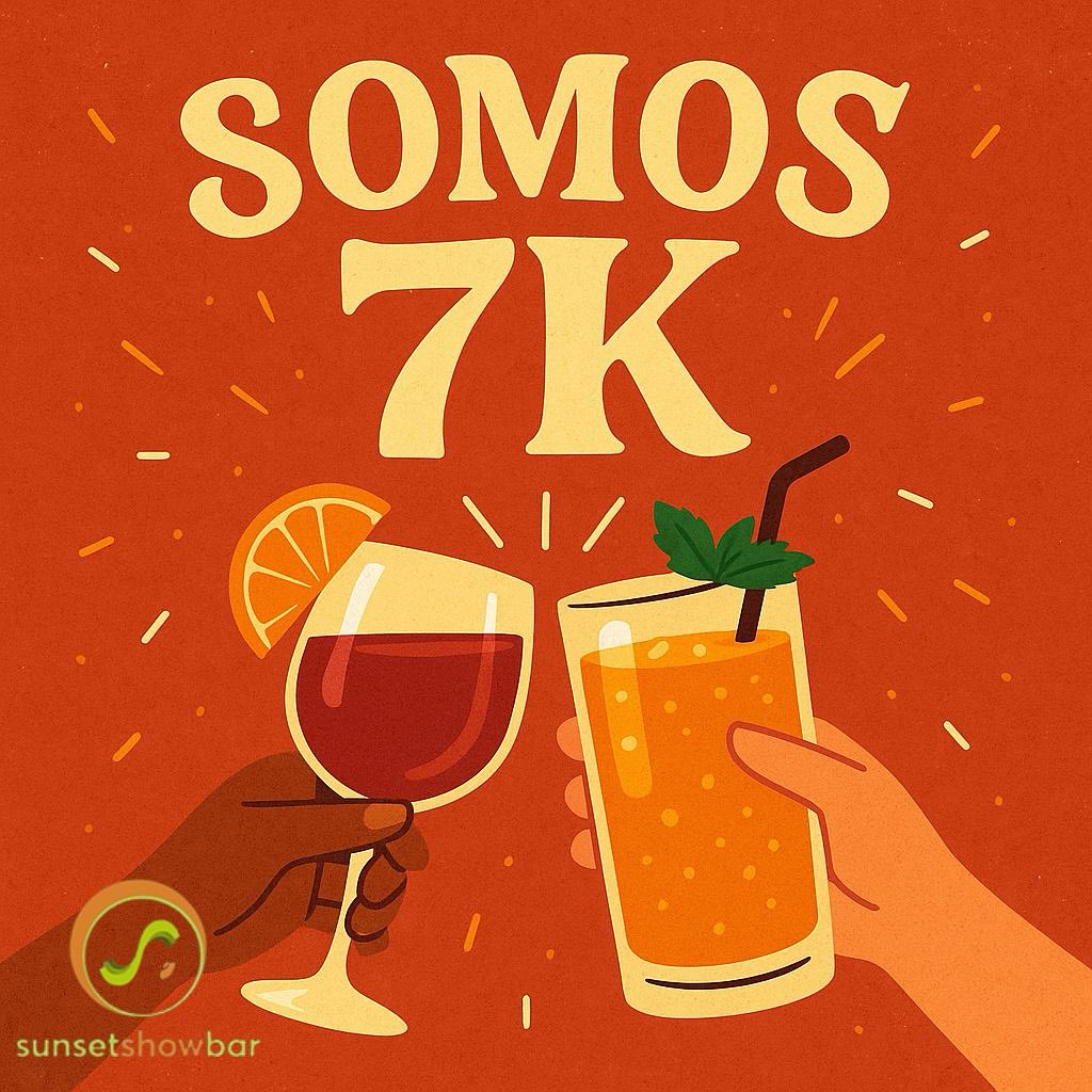 🌅 Somos 7k!!! 🎉✨ E é claro que vai ter post comemorativo aqui no feed. 🥳 Pra quem acompanha a Sunset no Instagram e co